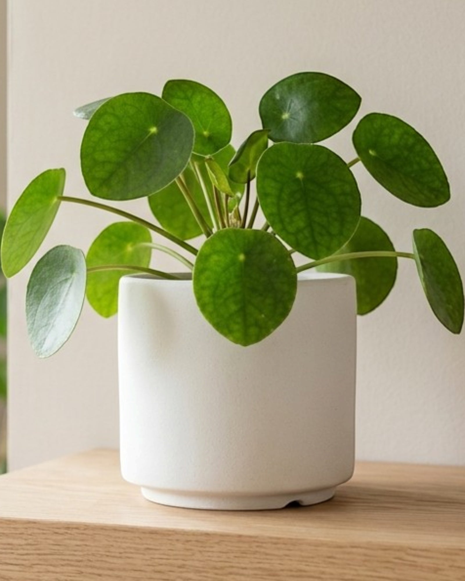 Voln Round Ceramic Planter with Saucer 6 in Matte White