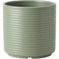 Voln Ribbed Ceramic Plant Pot 5 in Sage Green