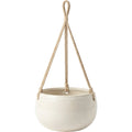 Voln Ceramic Hanging Planter Bowl 7 in Cream