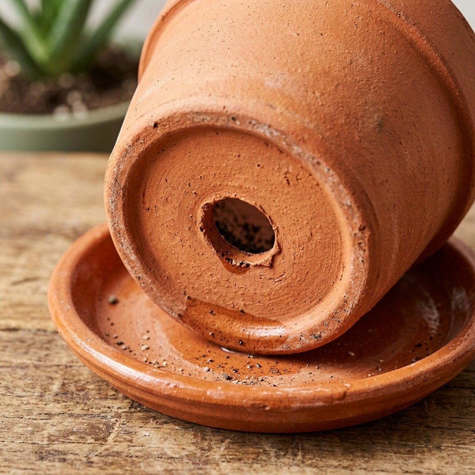 Voln Ceramic Planter Set with Drainage 2-Pack 6 in Terracotta