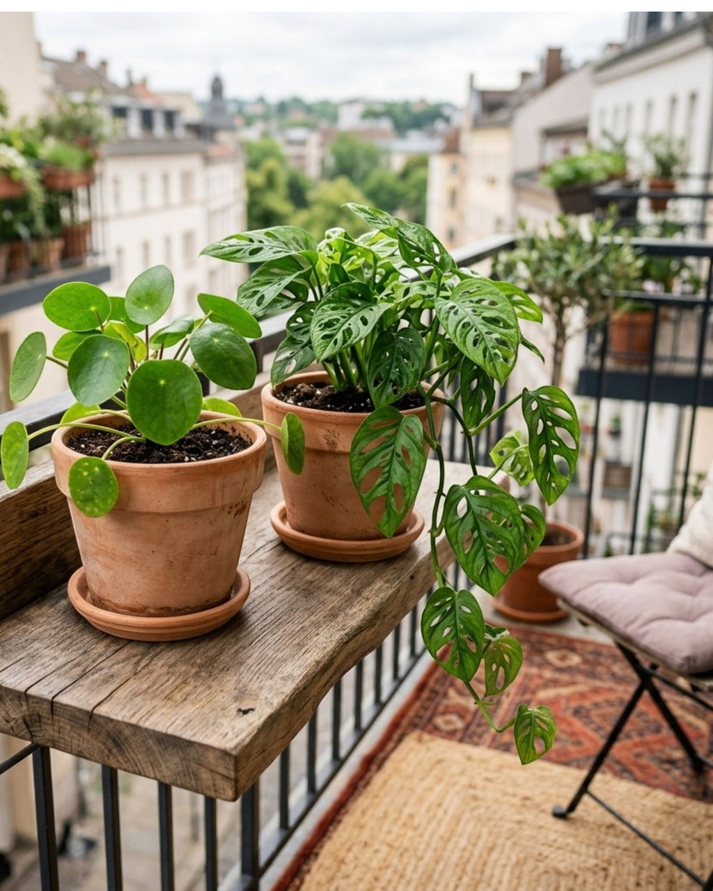 Voln Ceramic Planter Set with Drainage 2-Pack 6 in Terracotta