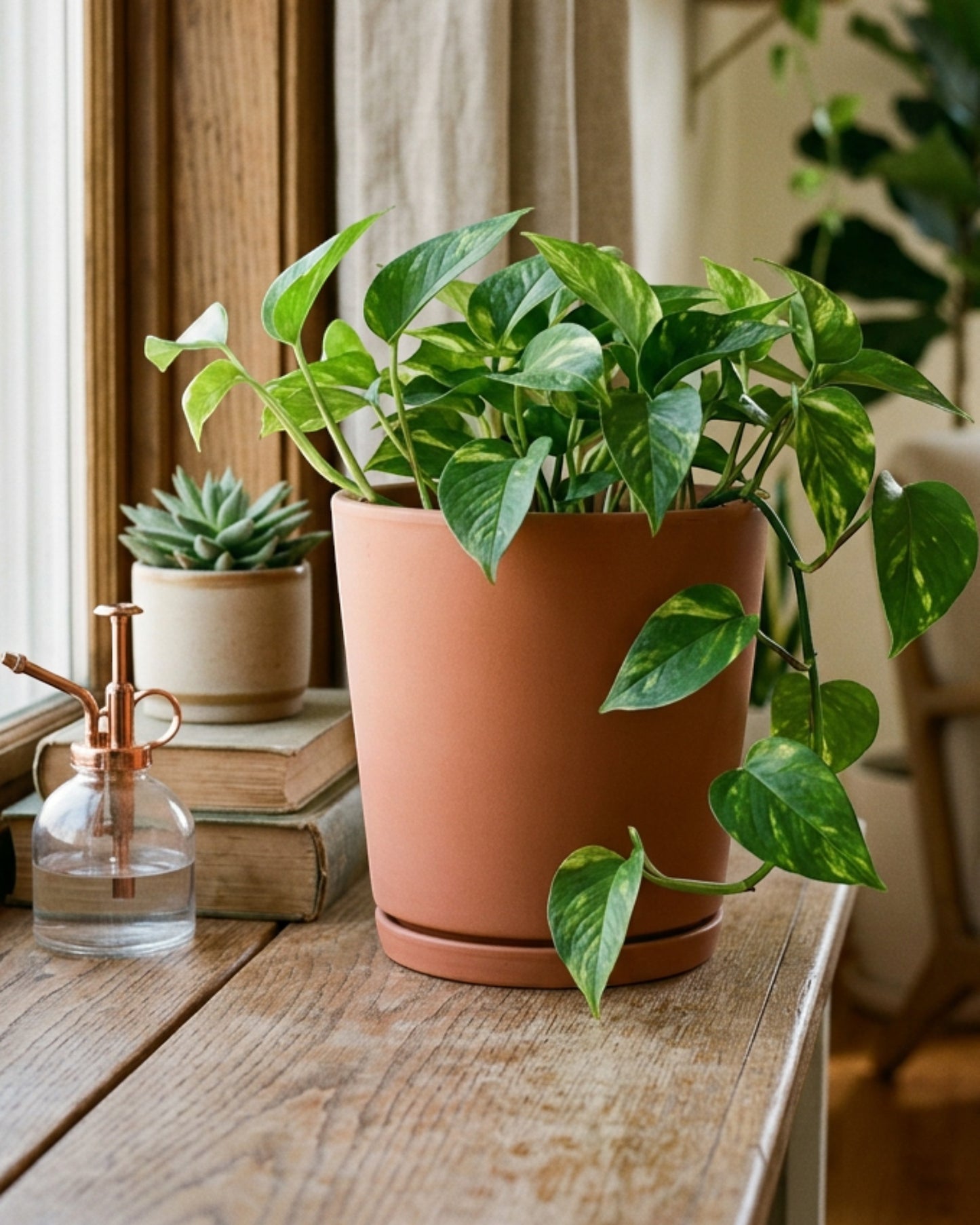 Voln Matte Ceramic Plant Pot Terracotta 7 in